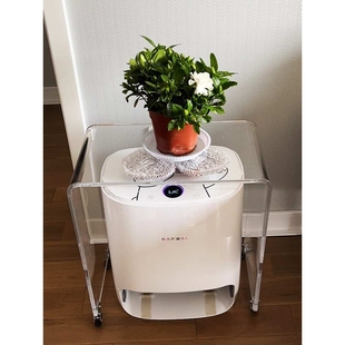 带轮子亚克力边几云鲸 N9扫地机器人小伴侣推车可移动罩子架