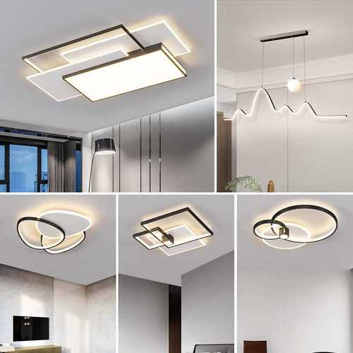 北欧客厅吸顶灯现代简约几何风灯具网红餐厅书房灯法式温馨卧室灯