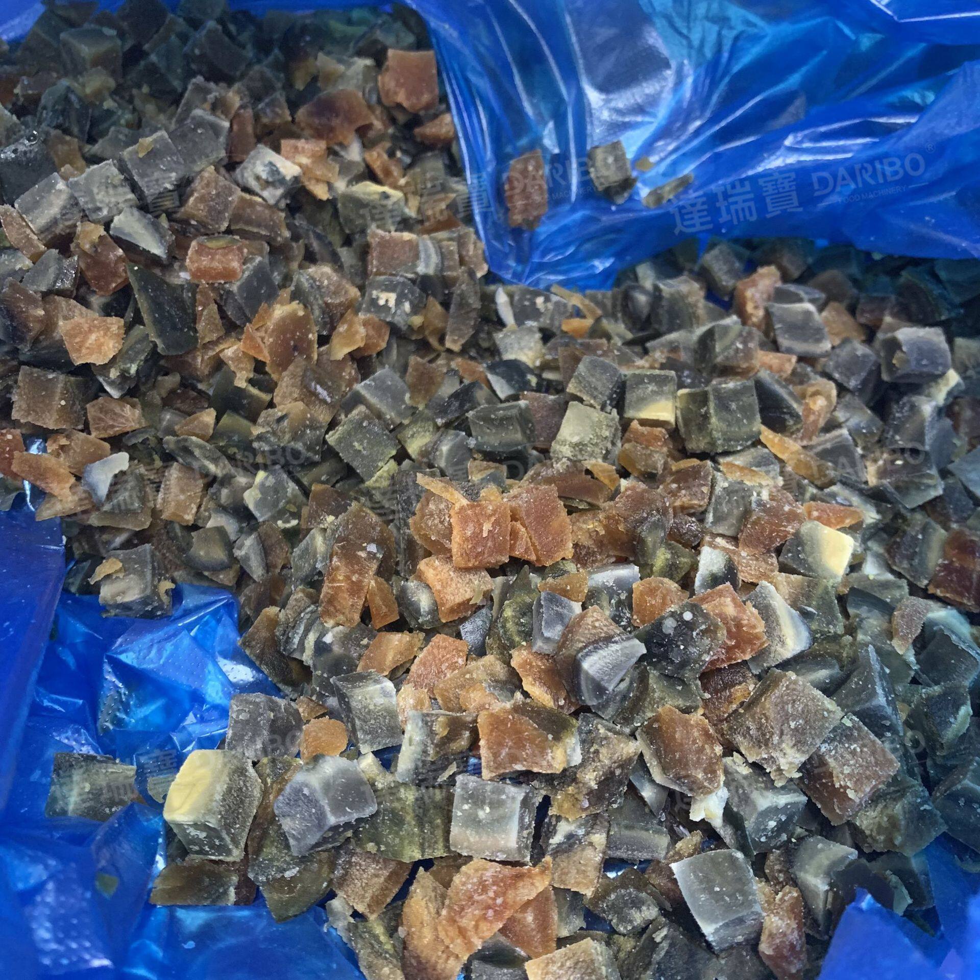 W冻肉三维切丁机达瑞宝厂家供应冷冻蛋黄皮蛋切丁机海鲜虾仁切丁