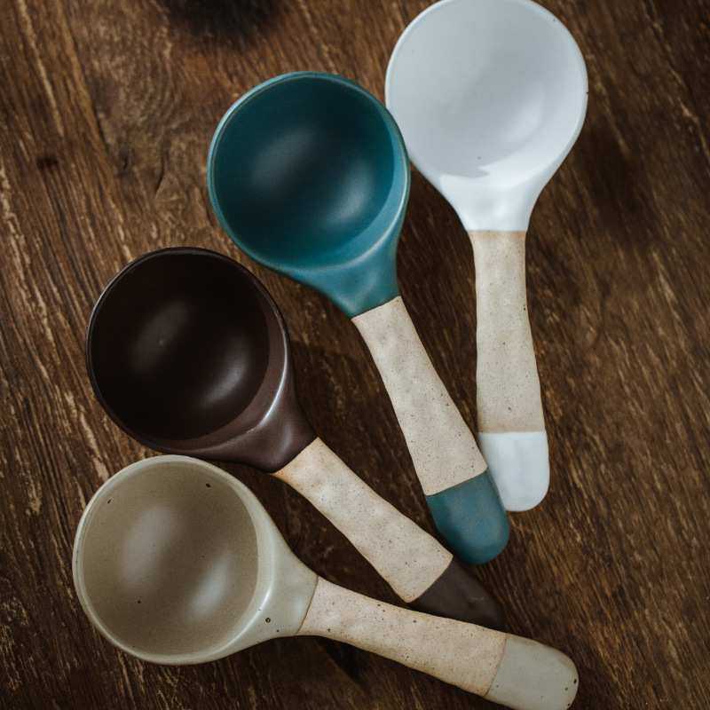 大号粗陶手工长柄日式盛家汤勺盛粥景德镇秋野汤勺高颜值,3C数码配件,USB灯,淘宝优惠券,粉丝福利购,淘宝优惠卷