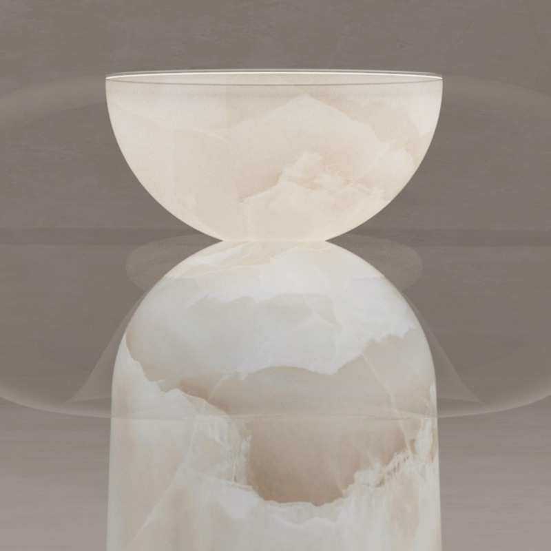 新款云石台灯客厅卧室落地灯设计师款酒店Falabaster Table Lamp