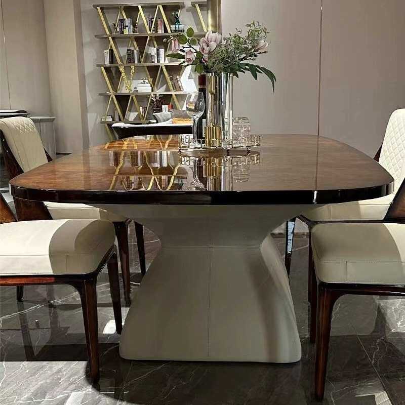 意式轻奢宾利餐桌椅组合大小户型客厅别墅餐厅长方形实木吃饭桌子,3C数码配件,USB灯,淘宝优惠券,粉丝福利购,淘宝优惠卷