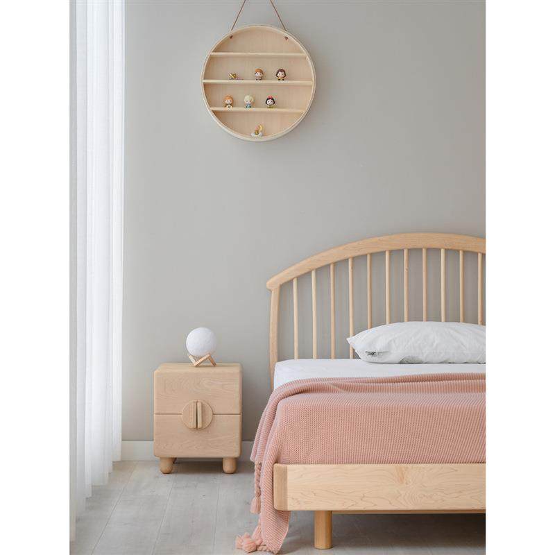 月亮峡谷温莎床枫木全实木儿童床靠背单人床男孩女孩儿童房家具