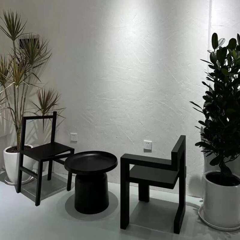 设计师北欧复古餐椅中古简约椅子实木单人椅书桌椅扶手艺术休闲椅