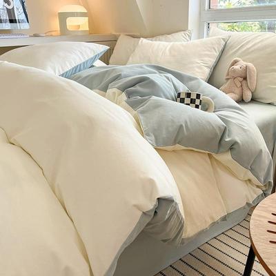 455862新款磨毛被单单女生四件套春单生人秋被套被罩冬男生床学宿