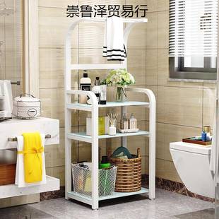 生间置物架打落地洗漱台卫毛收纳架脸盆巾置物架浴QEO室厕所免孔