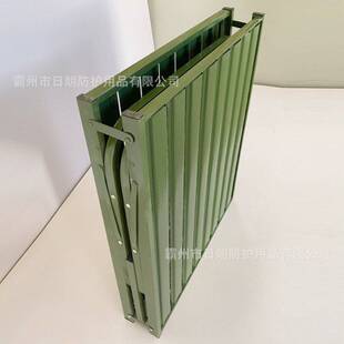 民政物资储备龙骨两折床洪涝地震应急救灾床野外露营铁条折叠床