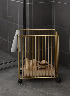 收艺纳篮脏衣服收纳筐轻奢脏麻衣篮红洗衣棉布浴室娄家用网102395