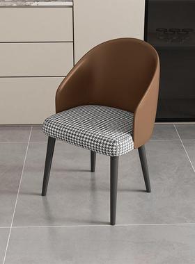 式黑色网红椅DVR现意代简约酒店轻奢布艺设师计家用椅子餐休闲靠