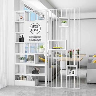 1919?隔断置实木室书架公司前台log架o形象墙展示架物铁艺格栅办