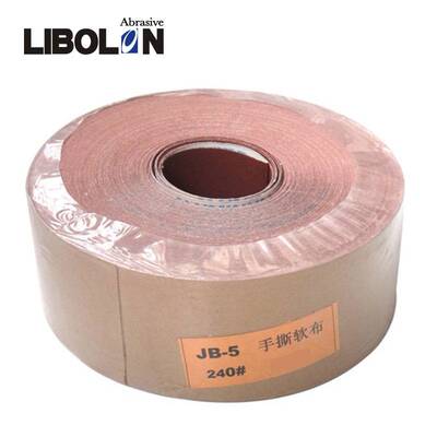 厂家直供手撕砂布100/115mm*86.4m软布卷60#600#抛光打磨家具木材