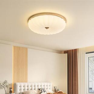 卧室灯吸顶木灯原色仿水实晶复古美式 间灯全217房光谱护眼主卧木