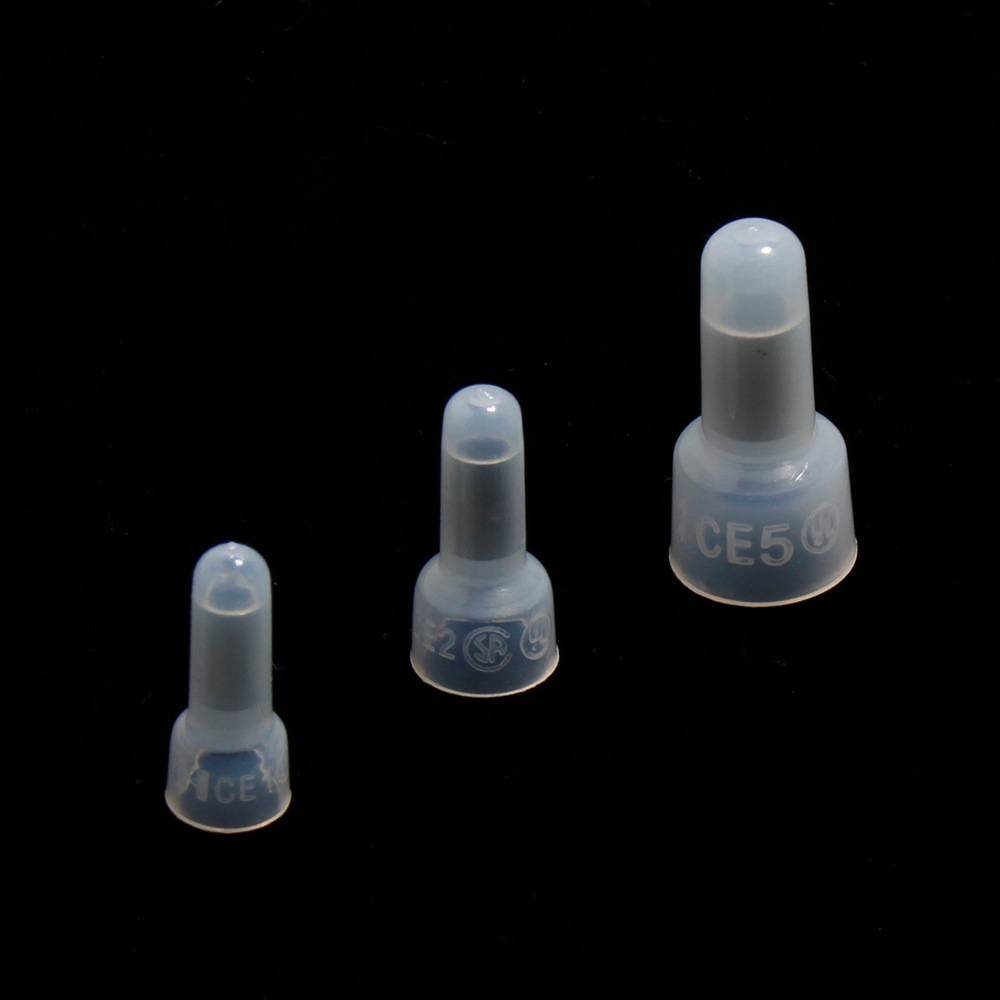 1000pcs闭式线连接器尼龙压接帽压接闭式线接头端子体积质量