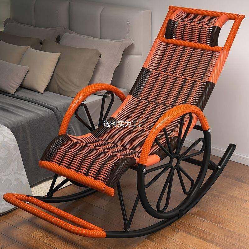 摇椅藤椅躺成人午睡椅客椅厅阳摇台懒人老人休闲摇DLH椅加固懒人