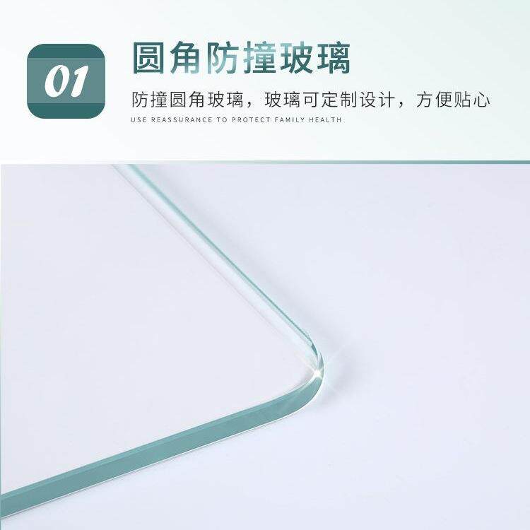 钢化玻桌璃定做台面圆面定制长方形餐桌F5M6TJ79书桌茶几玻璃桌布