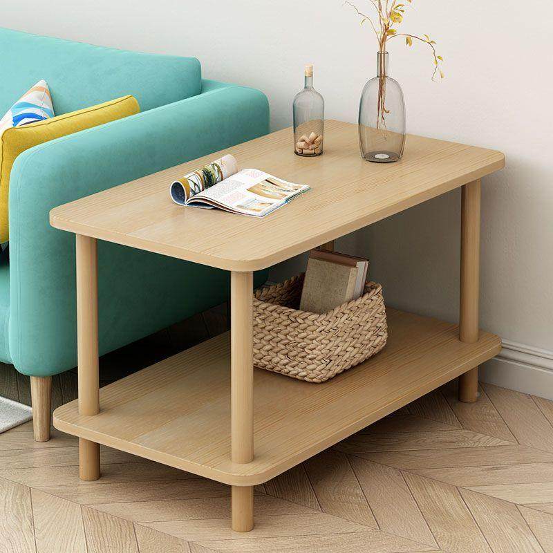 客几厅方形简茶小户沙型发边几00卧室双层简易床头柜约阳台小方桌