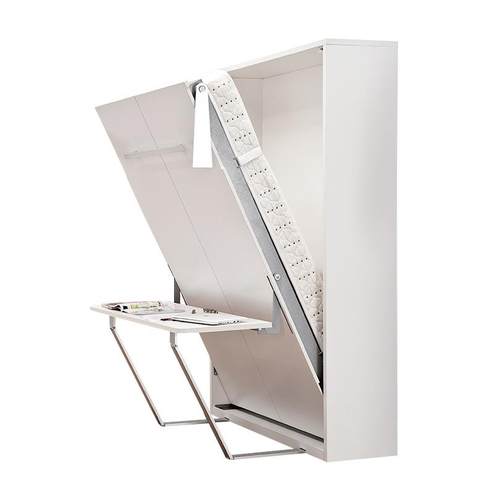 工厂壁床卧室房店节省A2100间的床书带空书桌书柜一体隐形酒床