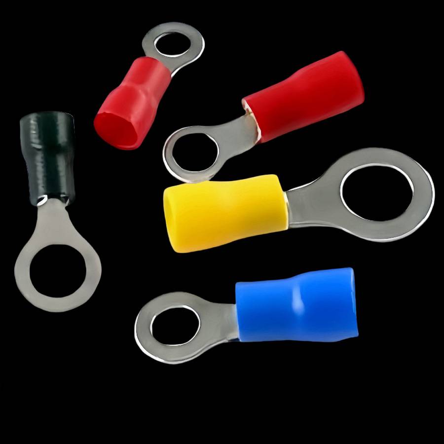 RV3.5-8圆形预绝缘端子O型冷压接线端子4/5/6地环铜鼻子500个/包