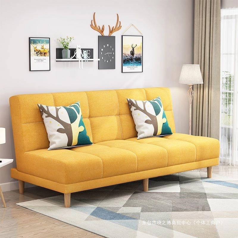 功用沙发床两小户型客厅出租房约现代棉简麻多能可折006叠沙发床