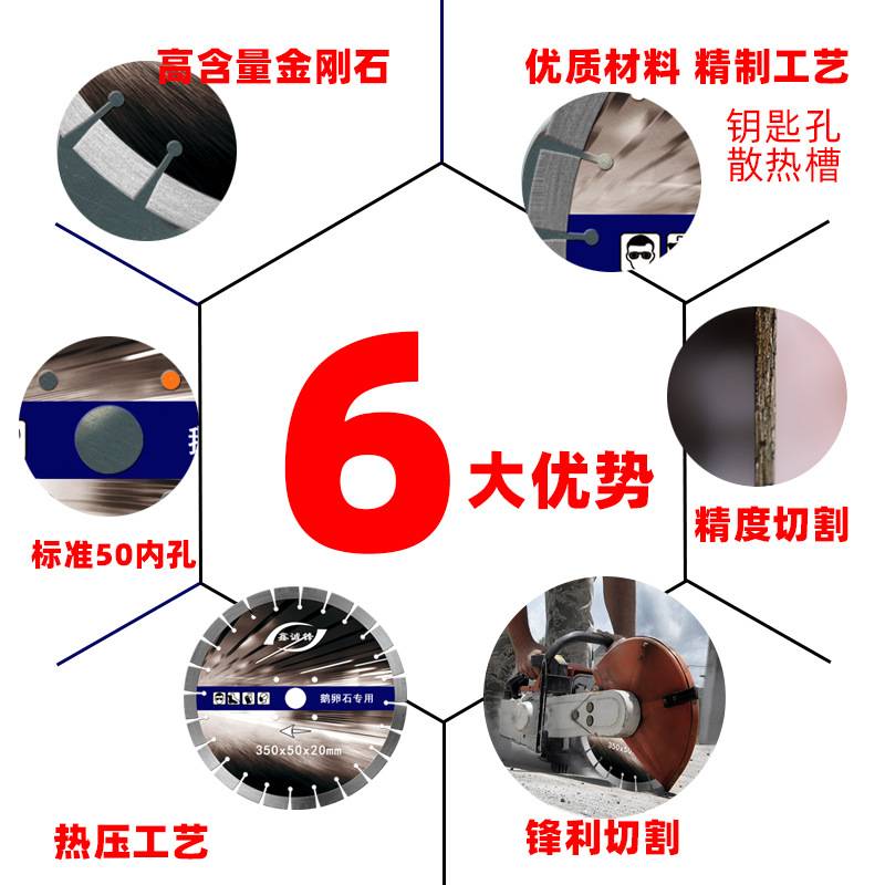 马路切割片350石材花岗岩混凝土400耐火砖鹅卵石500大锯片马路片
