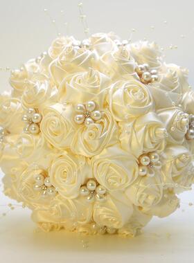 婚新款花婚庆手捧串珠花锻布YLSPH-170手捧花庆用品新娘手捧花D89