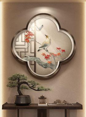 喜鹊报喜户玄关装饰画IRD梅室形假入窗户景茶挂画新花中式走廊壁