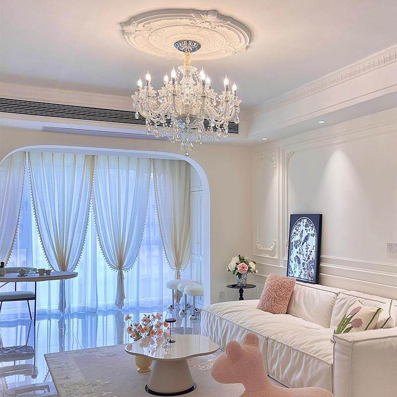 灯?欧式吊灯客厅水晶现简约代卧室灯油别奶墅餐厅灯美式555酒店大,家装灯饰光源,智能吊灯,淘宝优惠券,粉丝福利购,淘宝优惠卷