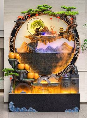 水幕断墙流水屏风tb-79855隔摆件户外庭院喷鱼泉景观公司酒假山池