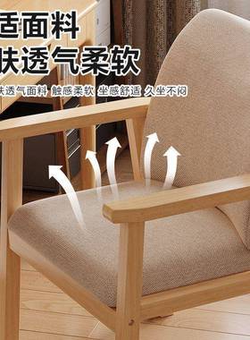 实木子椅家YRA用靠背椅扶餐椅学椅办公电脑久坐习靠背手凳子卧室