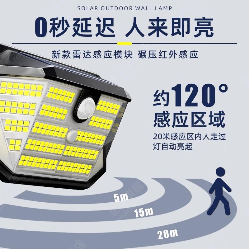 太阳能户外灯家用庭灯225新款感应明灯农照村防水KAP0院子门口院