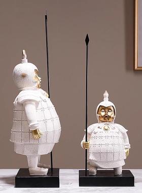 饰兵F1007809马俑居公室书柜工艺品家好办物高档客厅装摆件创意荼