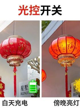 太阳能笼户外防水喜庆挂饰灯院庭灯大门口阳yte-001台新家用款中