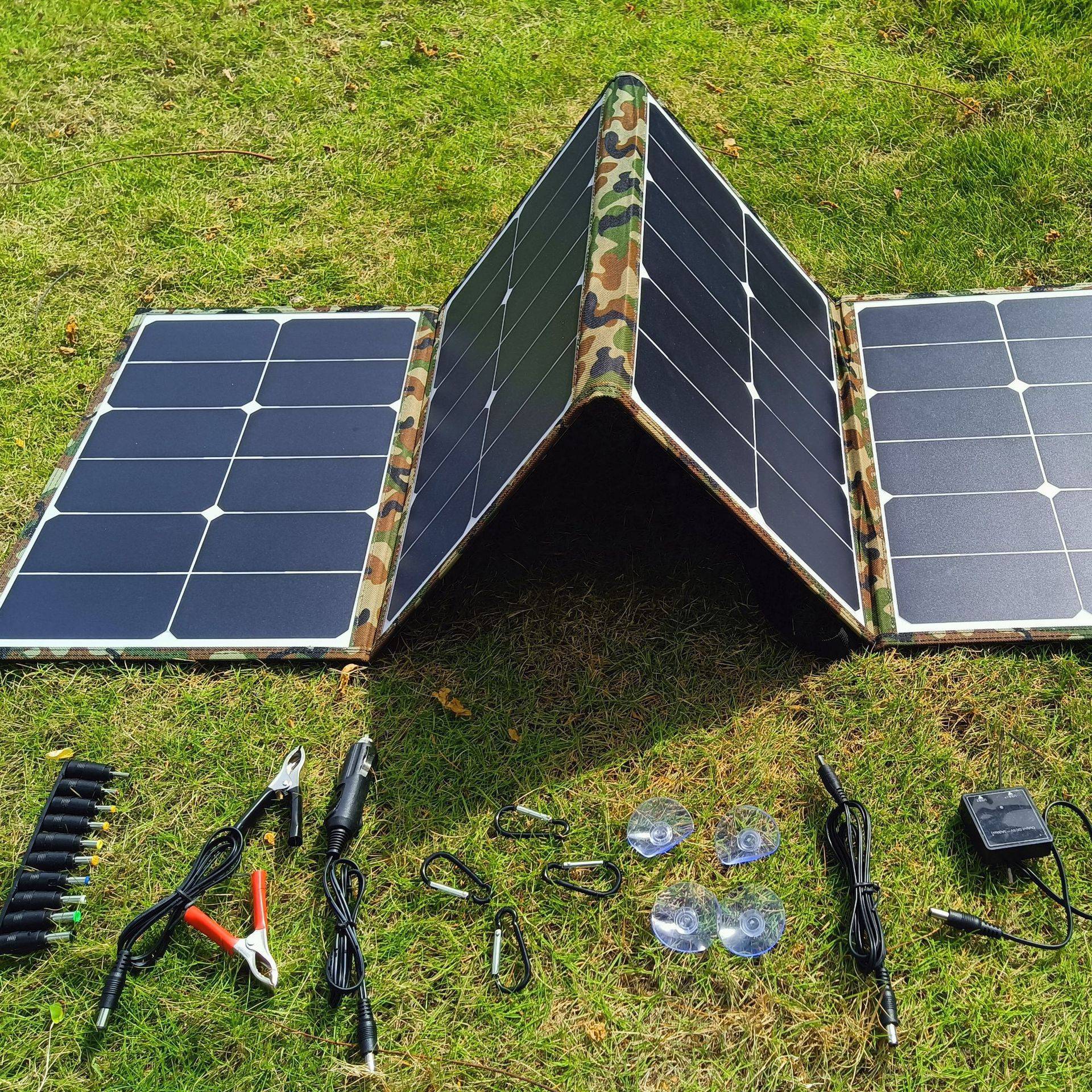 sunpower80W太阳能折叠包RV储能电源光伏发电板轮船游艇离网发电