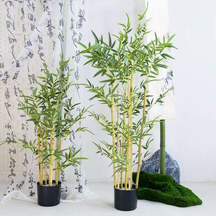 甄选仿真竹子盆栽落地假竹室内茶室装饰户外园林造景中式国风摆件