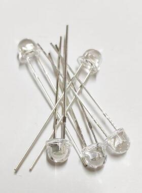 ED灯珠光5MM钢盔L蓝绿白红高亮IDF极发光二管亮化夜用高亮度高亮