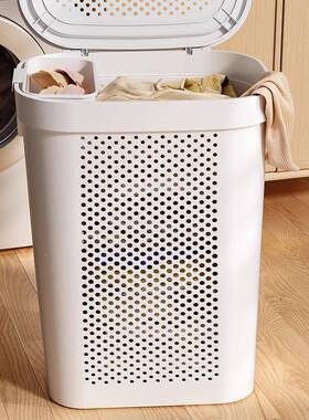 衣服OOS收脏纳筐家用大间容量带盖卫生收纳洗衣篮衣物衣服脏浴室