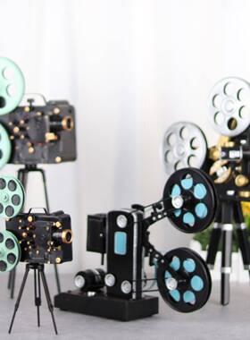 复古放机模型铁艺F7676T58怀电旧影拍摄道具影老院物件装映饰品摆