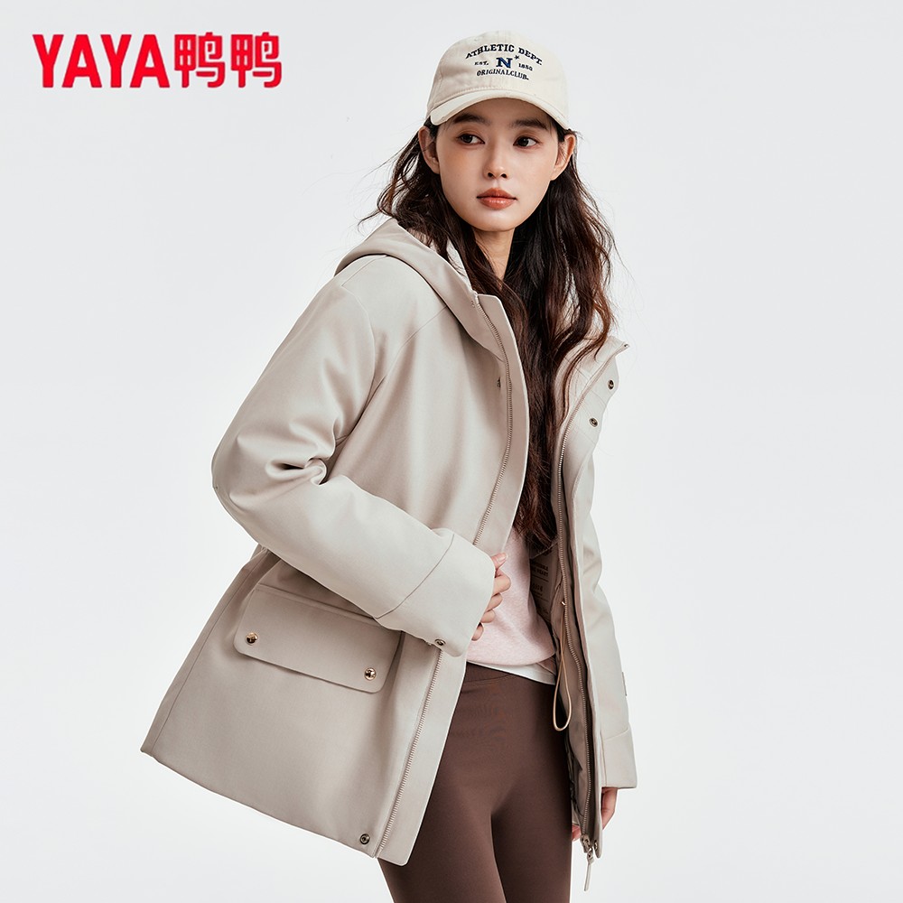 鸭鸭2026款时尚百搭ins登山户外短款运动休闲女款春秋季防风外套图片