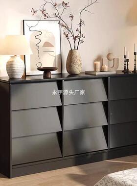 置实木斗柜抽屉柜卧室床尾物柜客UBD厅收纳柜靠墙储物小边柜九斗