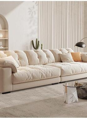 奶油风云沙发新款科小户型客厅朵现代简MH63846约技豆腐块直排布