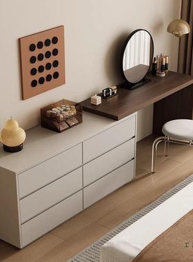 意式极OFY简梳妆台一轻储物柜体卧室奢型化妆小桌床尾收纳柜斗柜