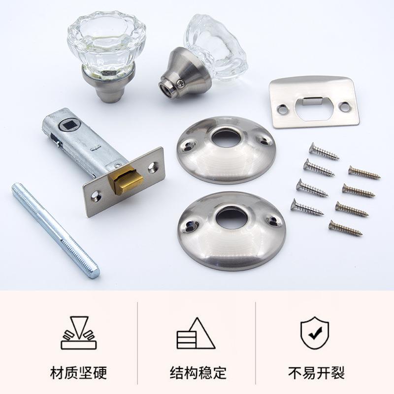 跨境欧美晶玻璃简易机械拉手装用简约饰卧家室木水LUL1148门门把