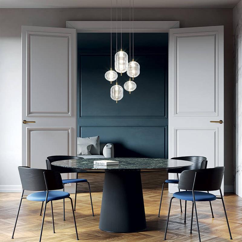 意大利头餐厅吊灯组合板小吊112房楼梯别墅个样性玻璃吧床台单头