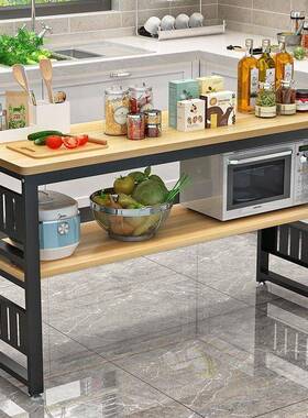 厨房桌子切菜桌置层桌物架43334长方长条置物桌小桌子多多功能微