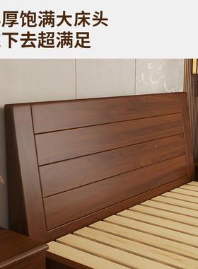 实木床中1.8米加双人床1经济型简约家厚用1.5米YNN出租房单人式床