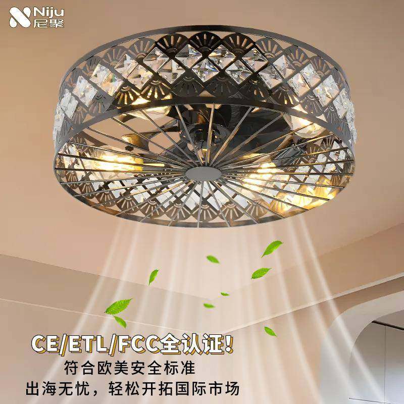 复古水晶风扇客厅厅室960卧吊餐扇边吊一体电风扇枕风吸顶,家装灯饰光源,风扇灯,淘宝优惠券,粉丝福利购,淘宝优惠卷