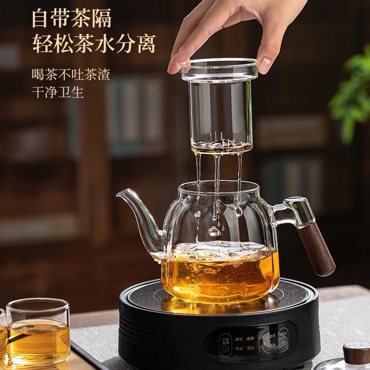 2玻璃家用泡茶壶煮茶025新款加厚耐高温烧茶水泡花茶水分壶F98J9M