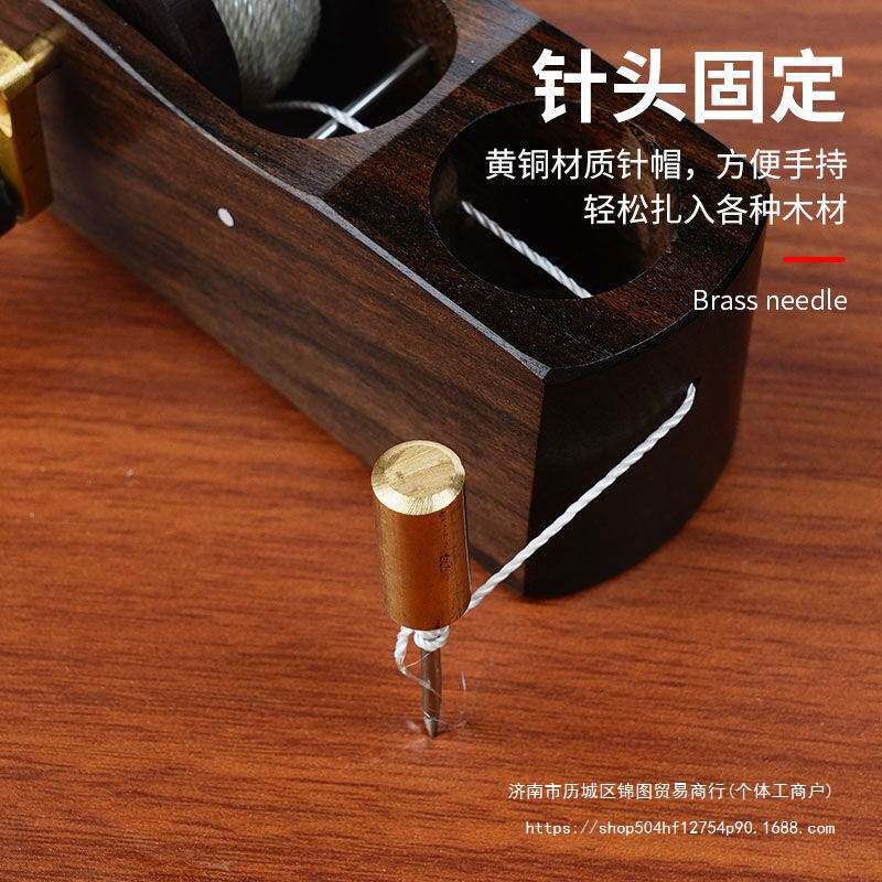 木井方手摇式墨斗木工画线工具木匠老式墨斗线棉线弹线器