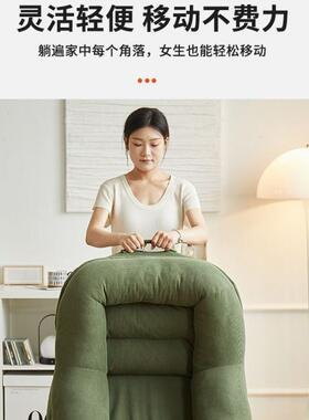 懒发人沙沙发人榻榻米小户型阳台客厅办公法式单网LEZ红款窝窝椅