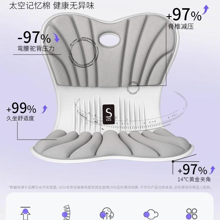 护腰部久办公室F979MS8T座椅腰靠靠坐垫工位人体工学腰支撑坐垫